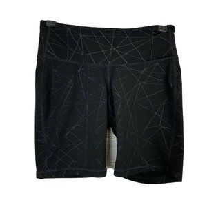 Old Navy Black Biker Shorts with Geometiric Line